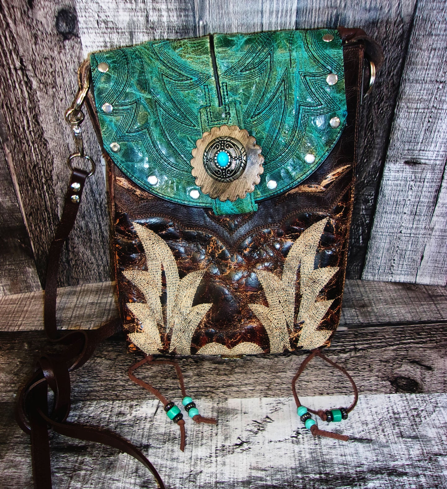 Cowboy Boot Crossbody Hipster Purse HP1035